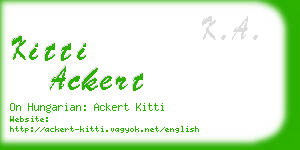 kitti ackert business card